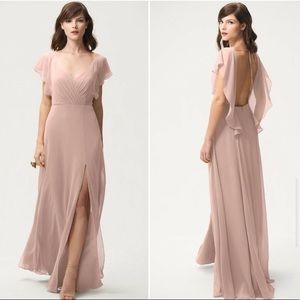 Jenny Yoo whipped apricot Alana gown